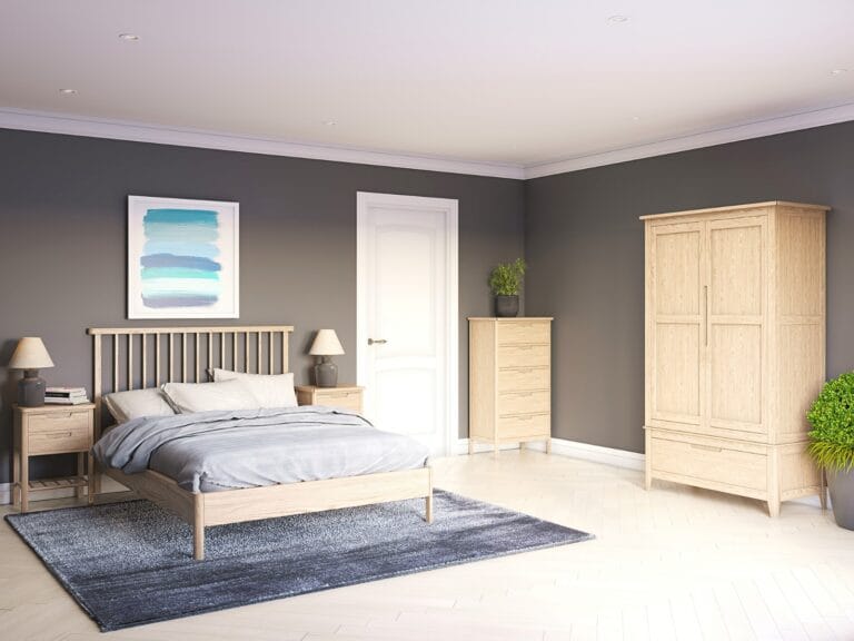 Stockholm Oak Spindle 4FT 6” Double Bed
