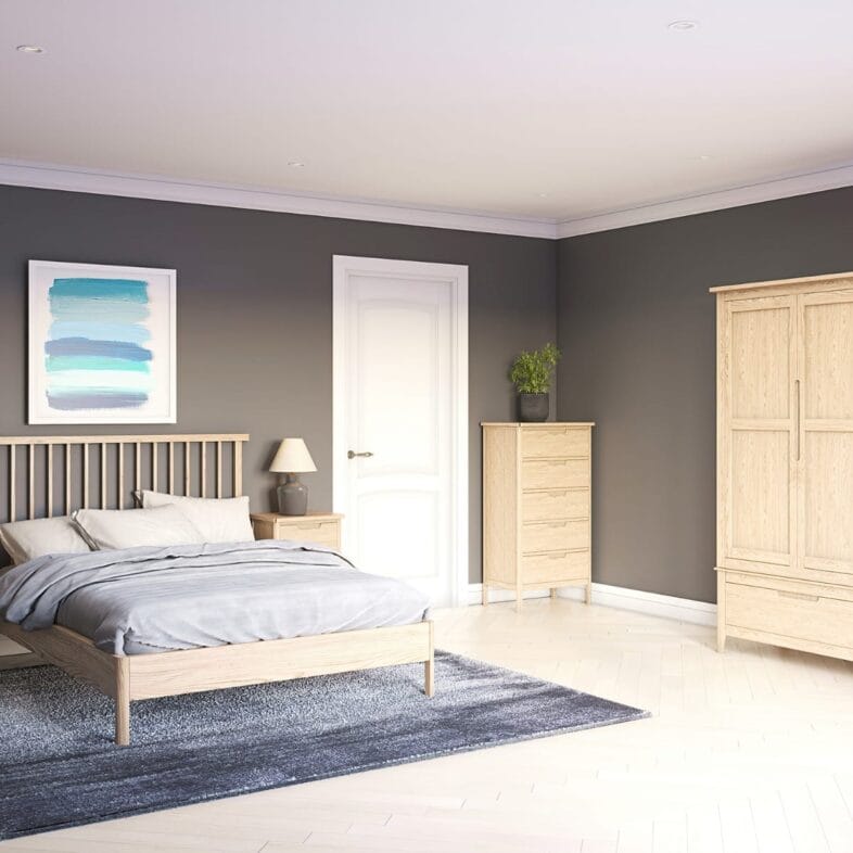 Stockholm Oak Spindle 4FT 6'' Double Bed