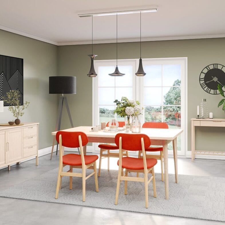 Stockholm Oak Dining Chair - Rust