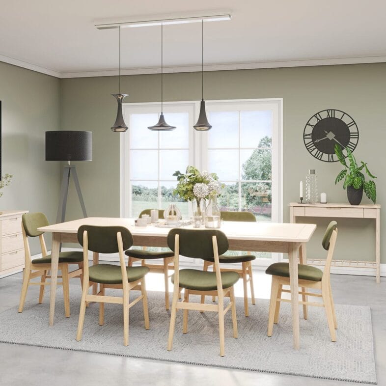 Stockholm Oak Dining Chair - Green - Image 5