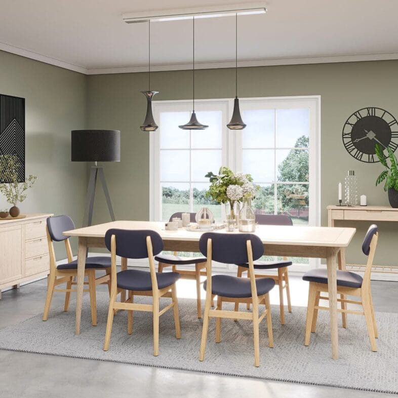 Stockholm Oak Dining Chair - Dark Grey - Image 5