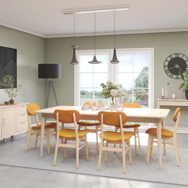 Stockholm Oak Dining Chair - Mustard - Image 5