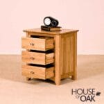 Buckingham Solid Oak 3 Drawer Bedside Cabinet - Image 3