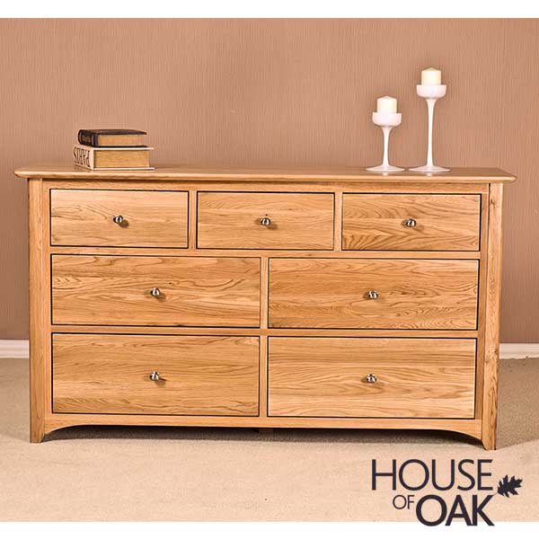 Buckingham Solid Oak 3 Over 4 Wide Chest Of Drawers - Image 3