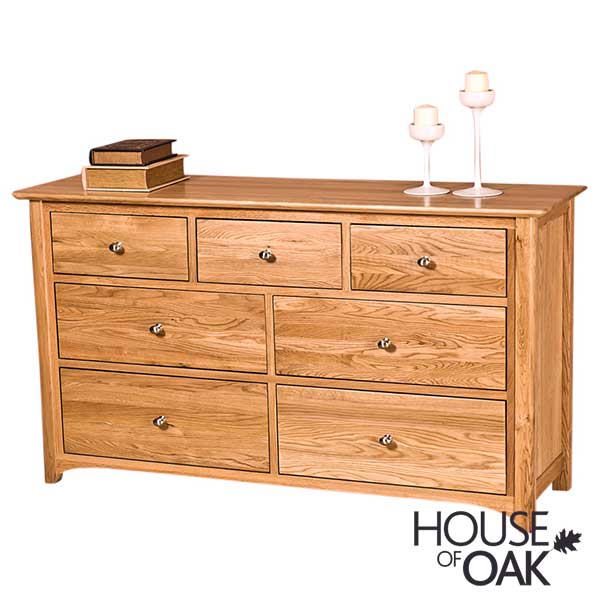 Buckingham Solid Oak 3 Over 4 Wide Chest Of Drawers - Image 2