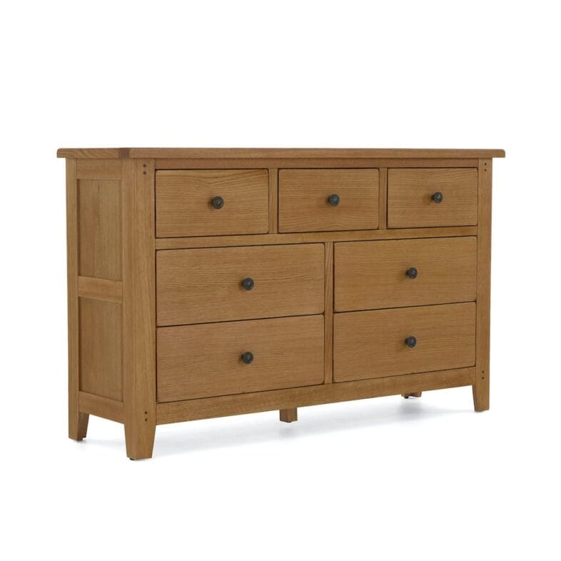 Paignton Oak 3 Over 4 Drawer Chest of Drawers - Image 6