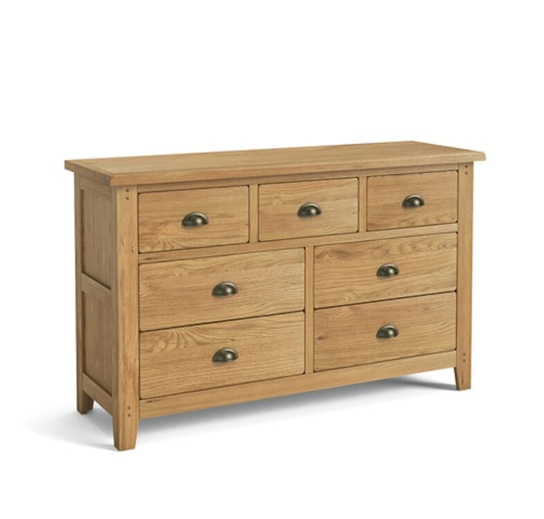 Paignton Oak 3 Over 4 Drawer Chest of Drawers
