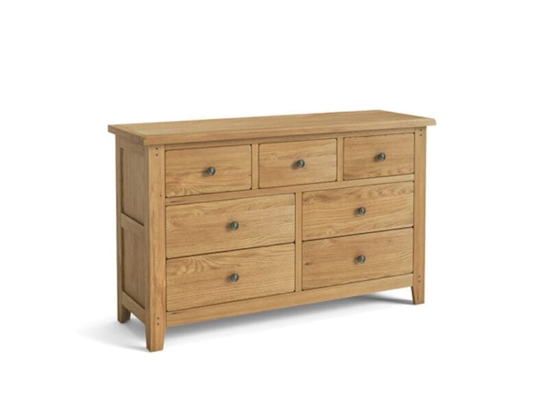 Paignton Oak 3 Over 4 Drawer Chest of Drawers - Image 2