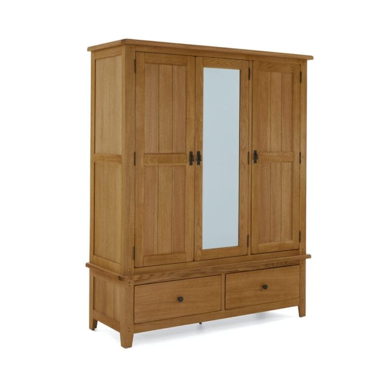 Paignton Oak Triple Wardrobe - Image 3