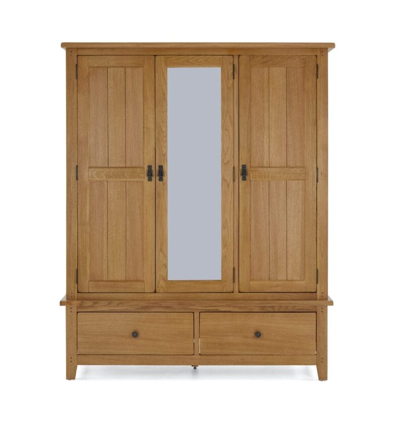 Paignton Oak Triple Wardrobe - Image 10