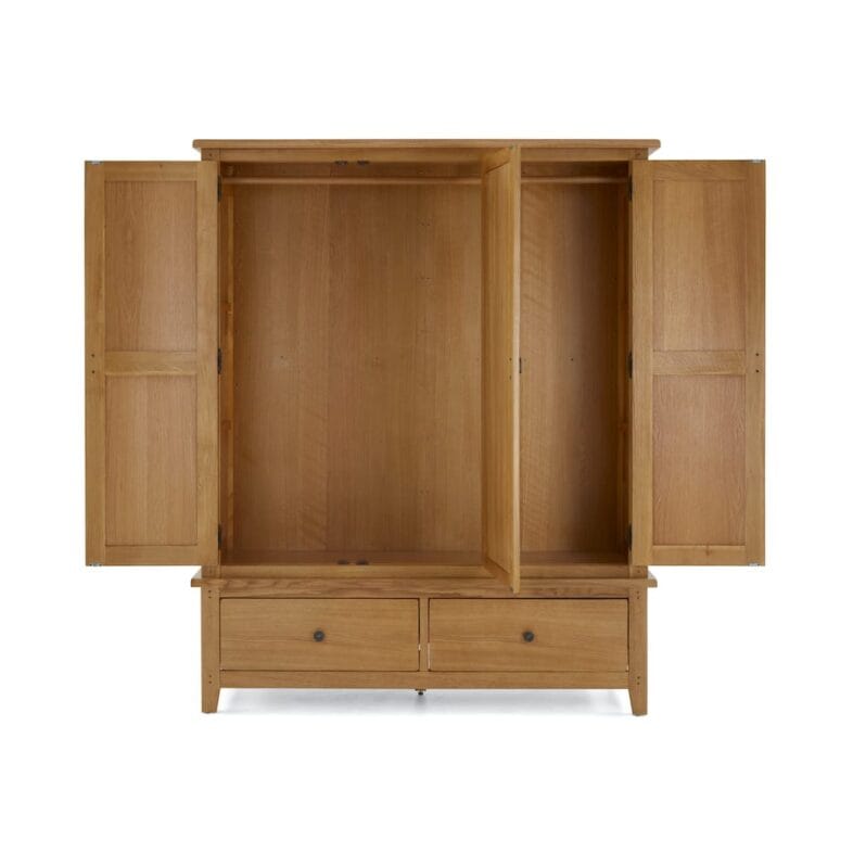 Paignton Oak Triple Wardrobe - Image 11