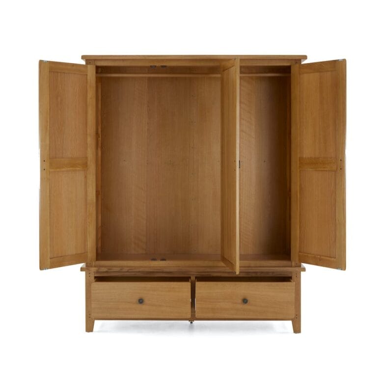 Paignton Oak Triple Wardrobe - Image 12