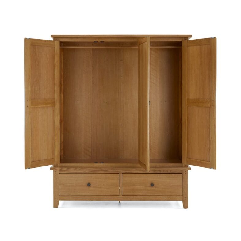 Paignton Oak Triple Wardrobe - Image 13