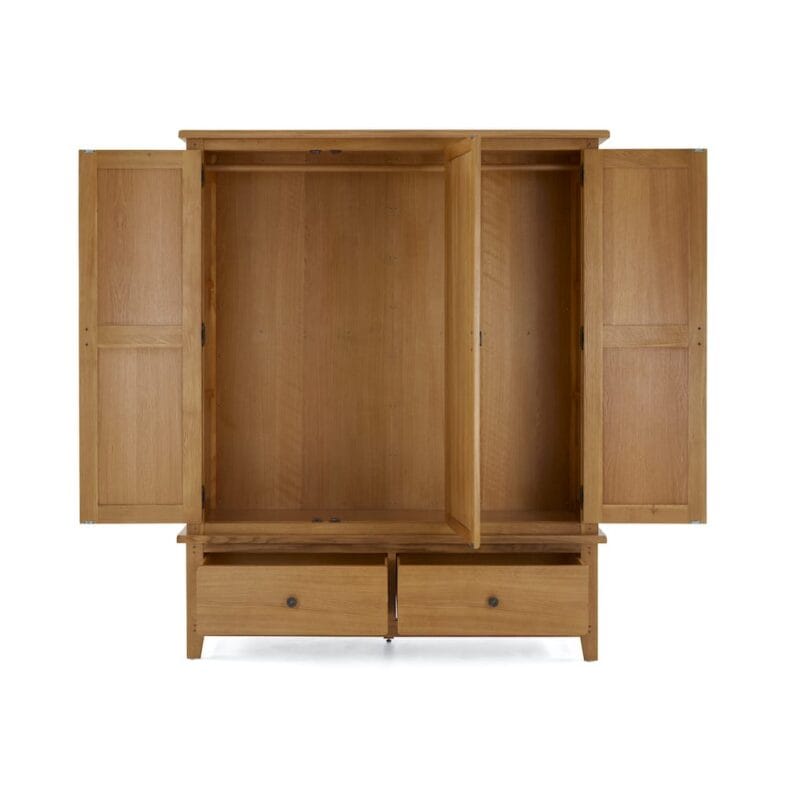 Paignton Oak Triple Wardrobe - Image 14