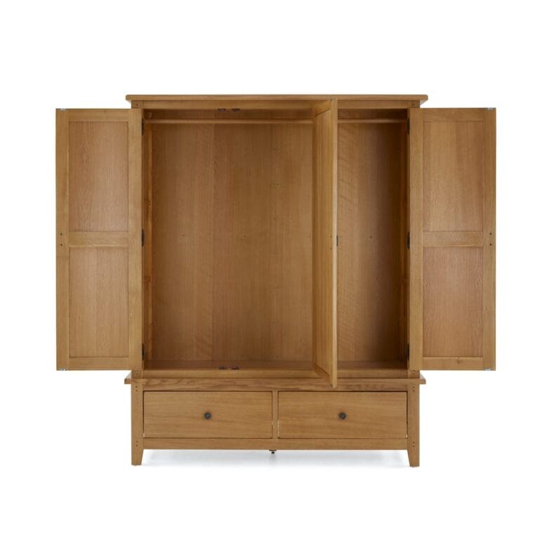 Paignton Oak Triple Wardrobe - Image 15