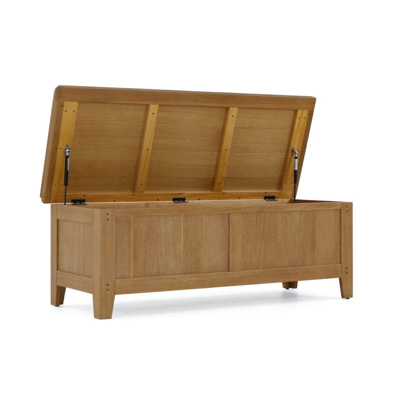 Paignton Oak Storage Blanket Box - Image 5