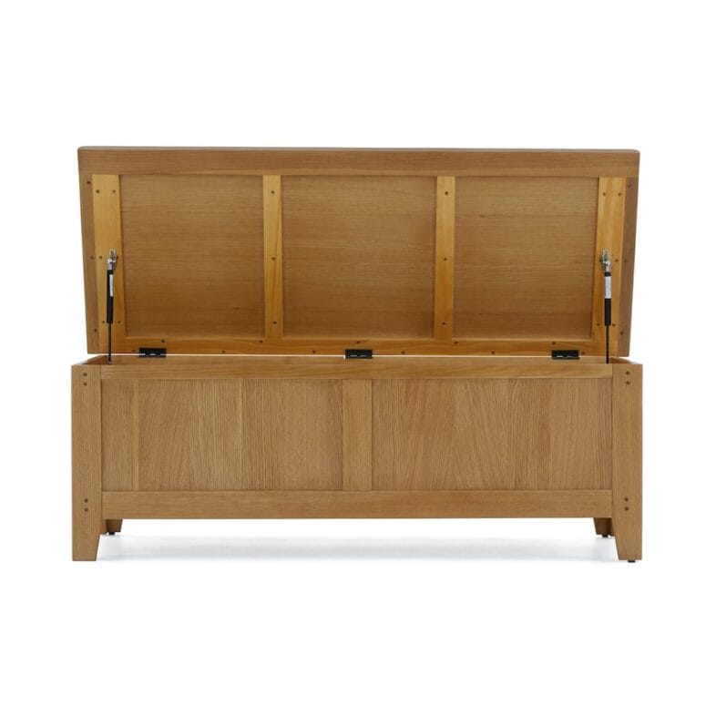 Paignton Oak Storage Blanket Box - Image 14