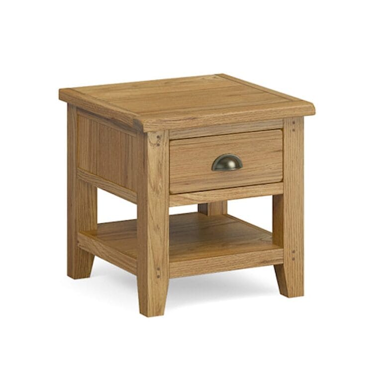 Paignton Oak Lamp Table with Drawer