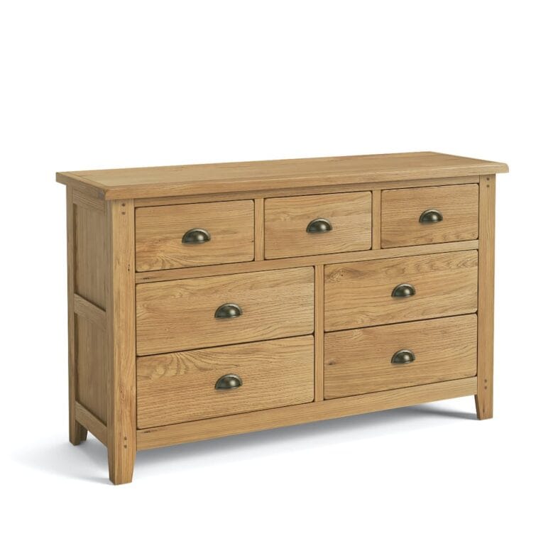 Paignton Oak 3 Over 4 Drawer Chest of Drawers - Image 16