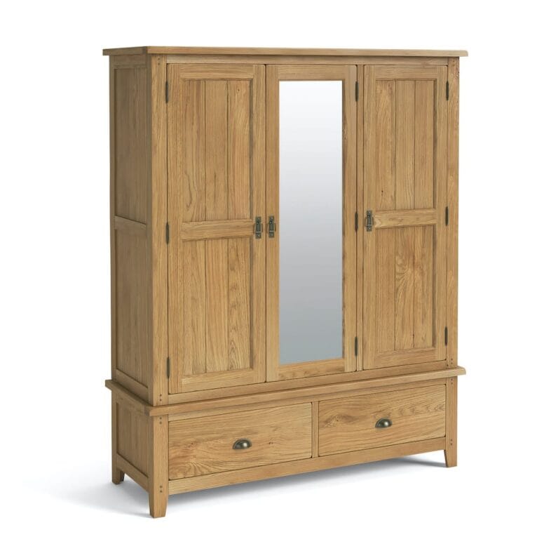 Paignton Oak Triple Wardrobe - Image 18