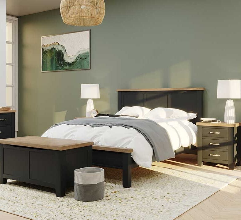 Buttermere Oak Bedroom Furniture – Painted in Raven