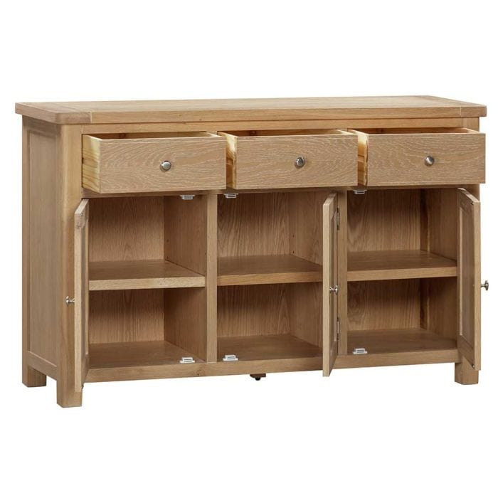 Carrington Oak 3 Door 3 Drawer Sideboard - Image 3