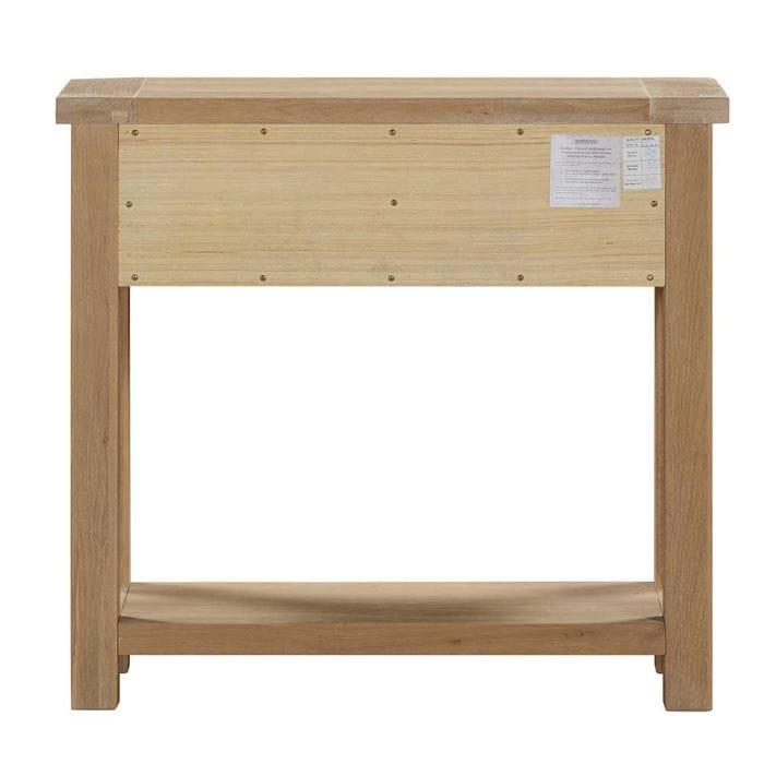 Carrington Oak Hall Table With 2 Drawers - Image 6