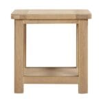 Carrington Oak Lamp Table with Shelf - Image 3