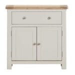 Carrington Oak Compact Sideboard Painted in Off White - Image 4