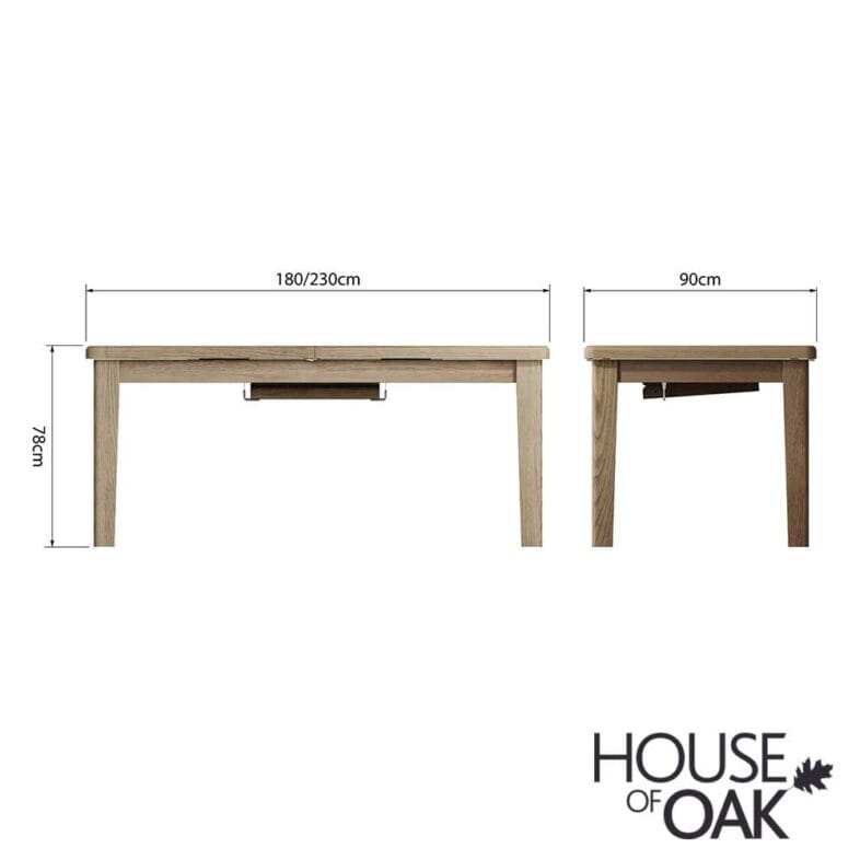 Chatsworth Oak 180cm Extending Dining Table - Image 13