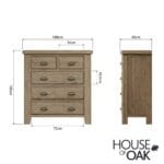 Chatsworth Oak 2 Over 3 Drawer Chest - Image 8