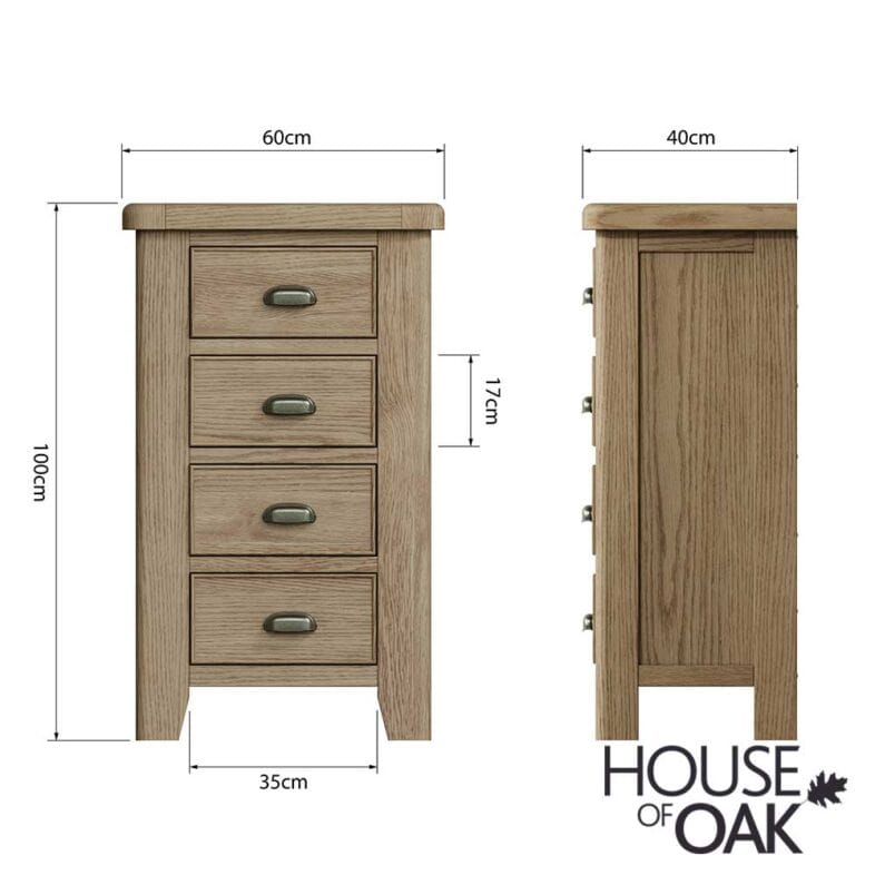Chatsworth Oak 4 Drawer Chest - Image 9