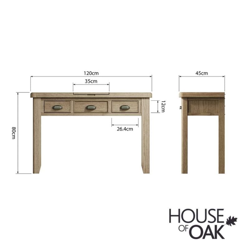 Chatsworth Oak Dressing Table Only ( Stool Not Included ) - Image 13