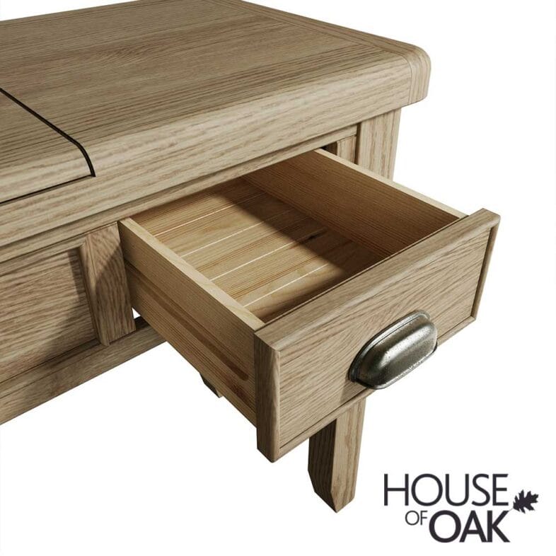 Chatsworth Oak Dressing Table Only ( Stool Not Included ) - Image 9