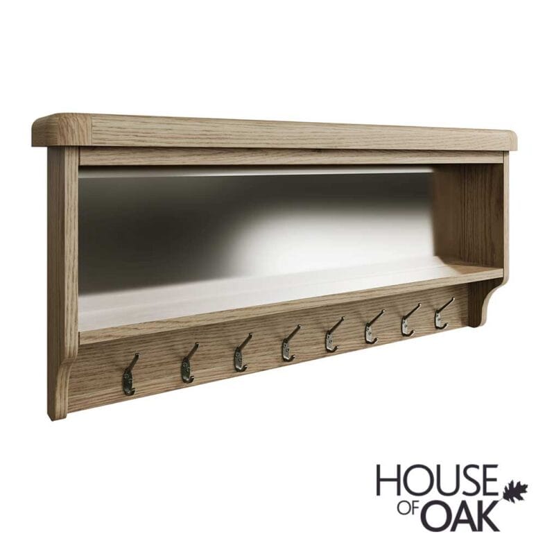 Chatsworth Oak Mirrored Top with Coat Hooks ONLY, Base sold Separately - Image 2