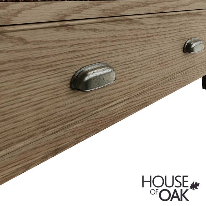 Chatsworth Oak Large Bookcase with 1 Drawer and Baskets - Image 6