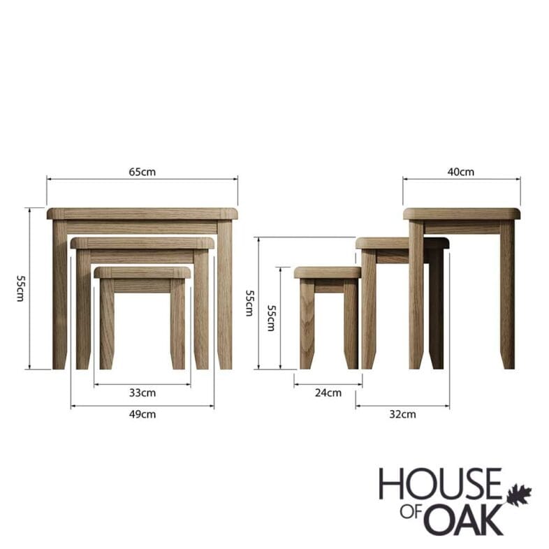 Chatsworth Oak Nest of Tables - Image 6
