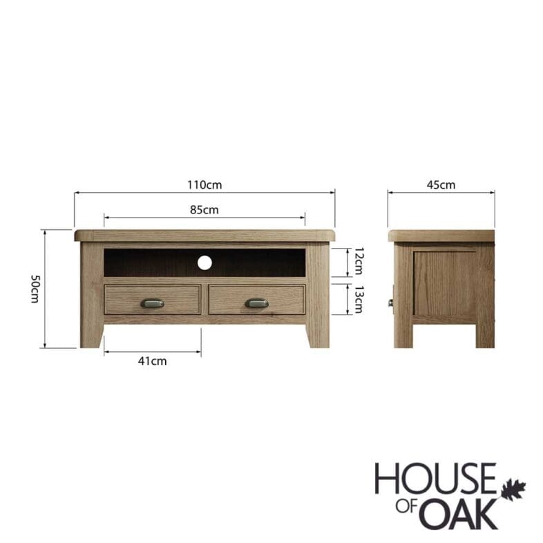 Chatsworth Oak Standard TV Cabinet - Image 10