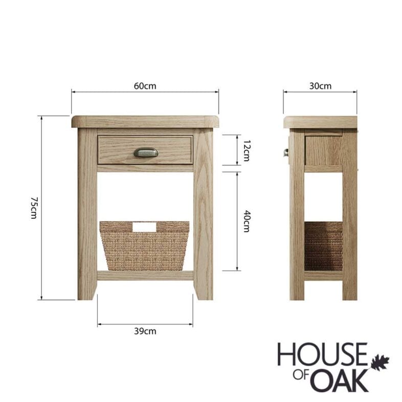 Chatsworth Oak Telephone Table - Image 9