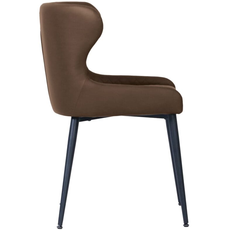 Orbit Dining Chair in Brown PU - Image 2