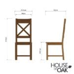 Harewood Oak Cross Back Chair Wooden Seat - Image 8