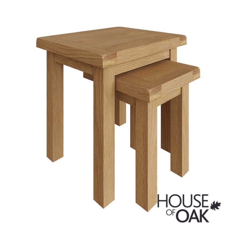 Harewood Oak Nest of 2 Tables - Image 3