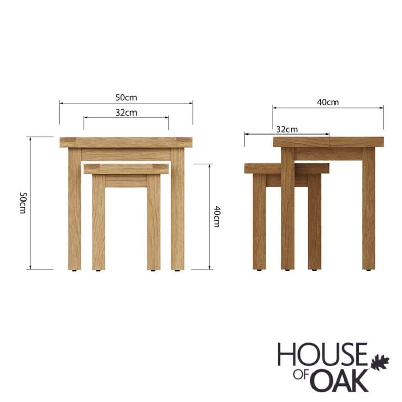 Harewood Oak Nest of 2 Tables - Image 8
