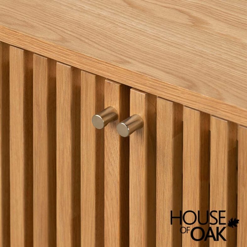 Norfolk Oak Open Bookcase with Cupboard - Image 8