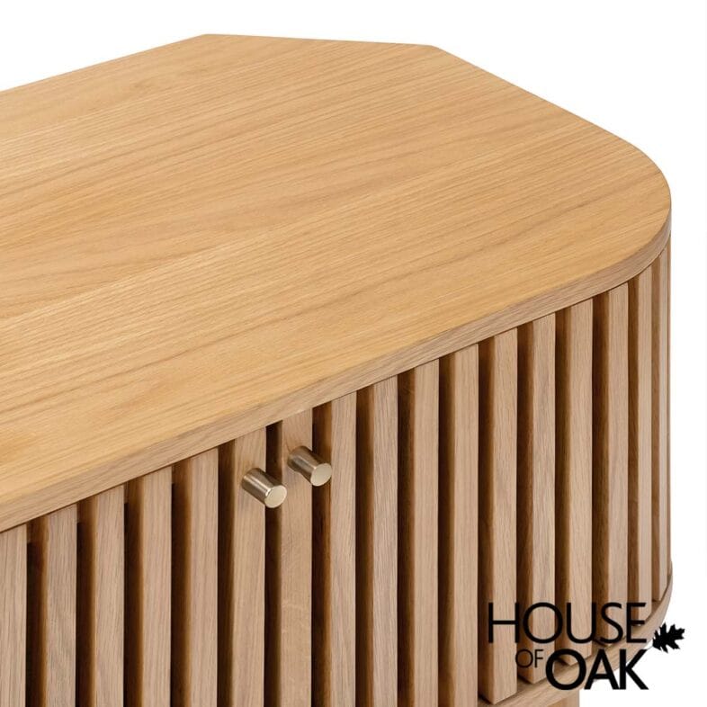 Norfolk Oak Corner TV Unit with 2 Doors - Image 11