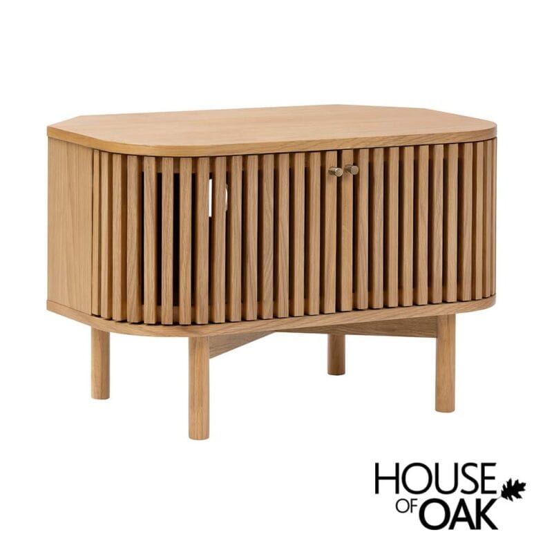 Norfolk Oak Corner TV Unit with 2 Doors - Image 2