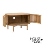 Norfolk Oak Corner TV Unit with 2 Doors - Image 3