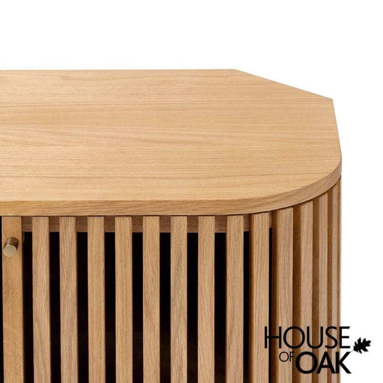 Norfolk Oak Corner TV Unit with 2 Doors - Image 7