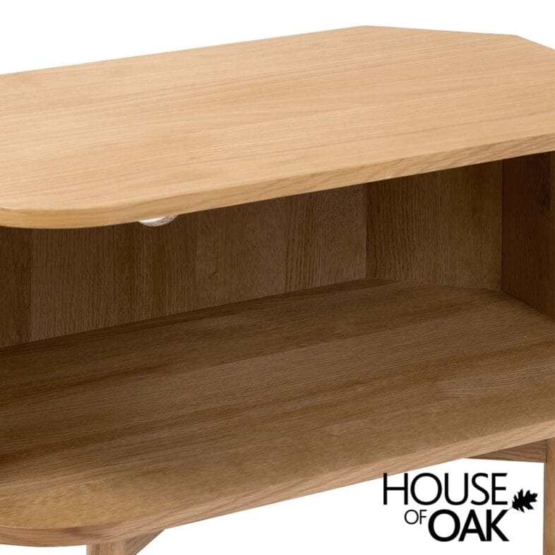 Norfolk Oak Corner TV Unit with 2 Doors - Image 8