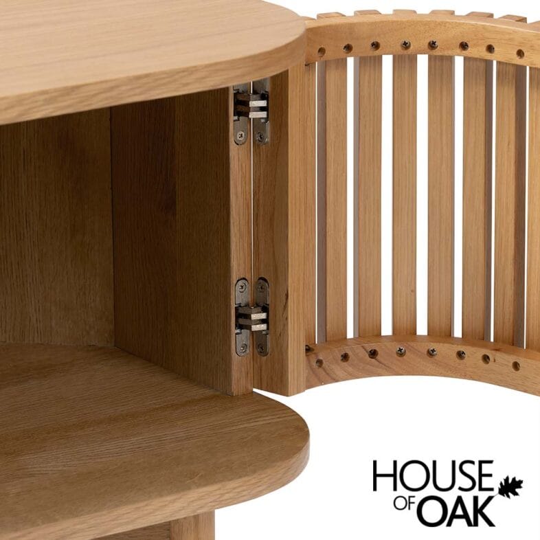 Norfolk Oak Corner TV Unit with 2 Doors - Image 9